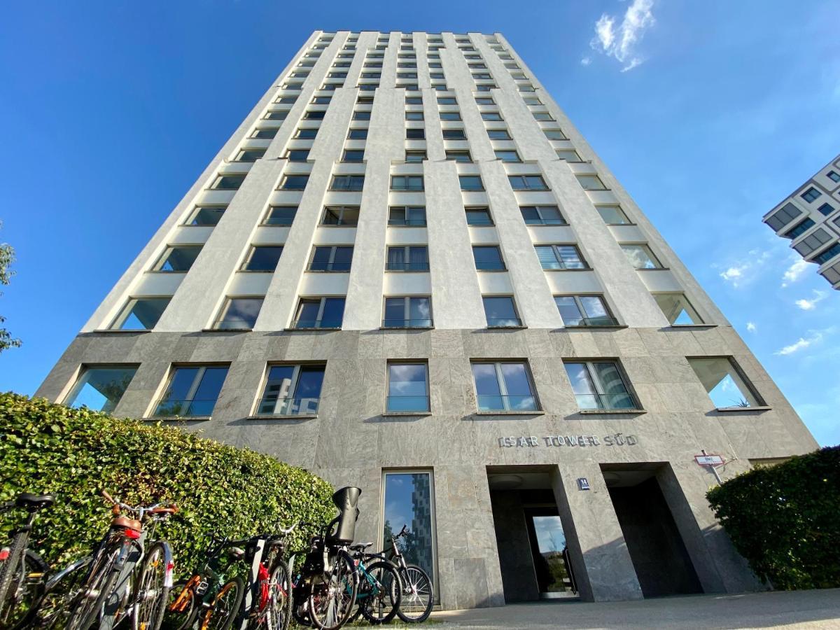 Alpen-Panorama Suite - Einzigartige Privatsuite Hoch Ueber Muenchen, 12Tes Og, Alpenblick, Loggia, Whirlpool, 15 Minuten Zum Zentrum, Ruhe Und Erholung In Der Stadt Muenchen Fuer Privat Und Geschaeftlich Reisende 外观 照片
