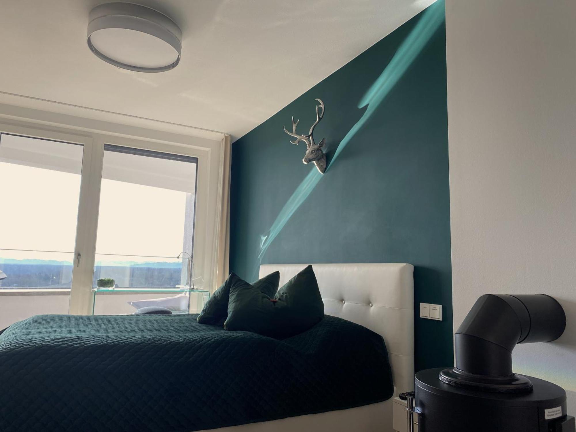 Alpen-Panorama Suite - Einzigartige Privatsuite Hoch Ueber Muenchen, 12Tes Og, Alpenblick, Loggia, Whirlpool, 15 Minuten Zum Zentrum, Ruhe Und Erholung In Der Stadt Muenchen Fuer Privat Und Geschaeftlich Reisende 外观 照片